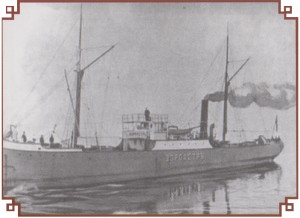 Бакинский пароход в Каспийском море